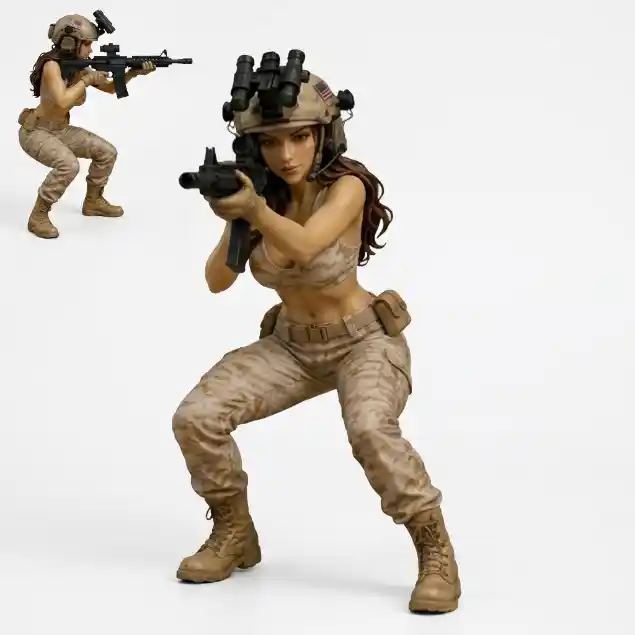 Tactical Beauty Desktop Collectible Figure Elite Military Setup Decor